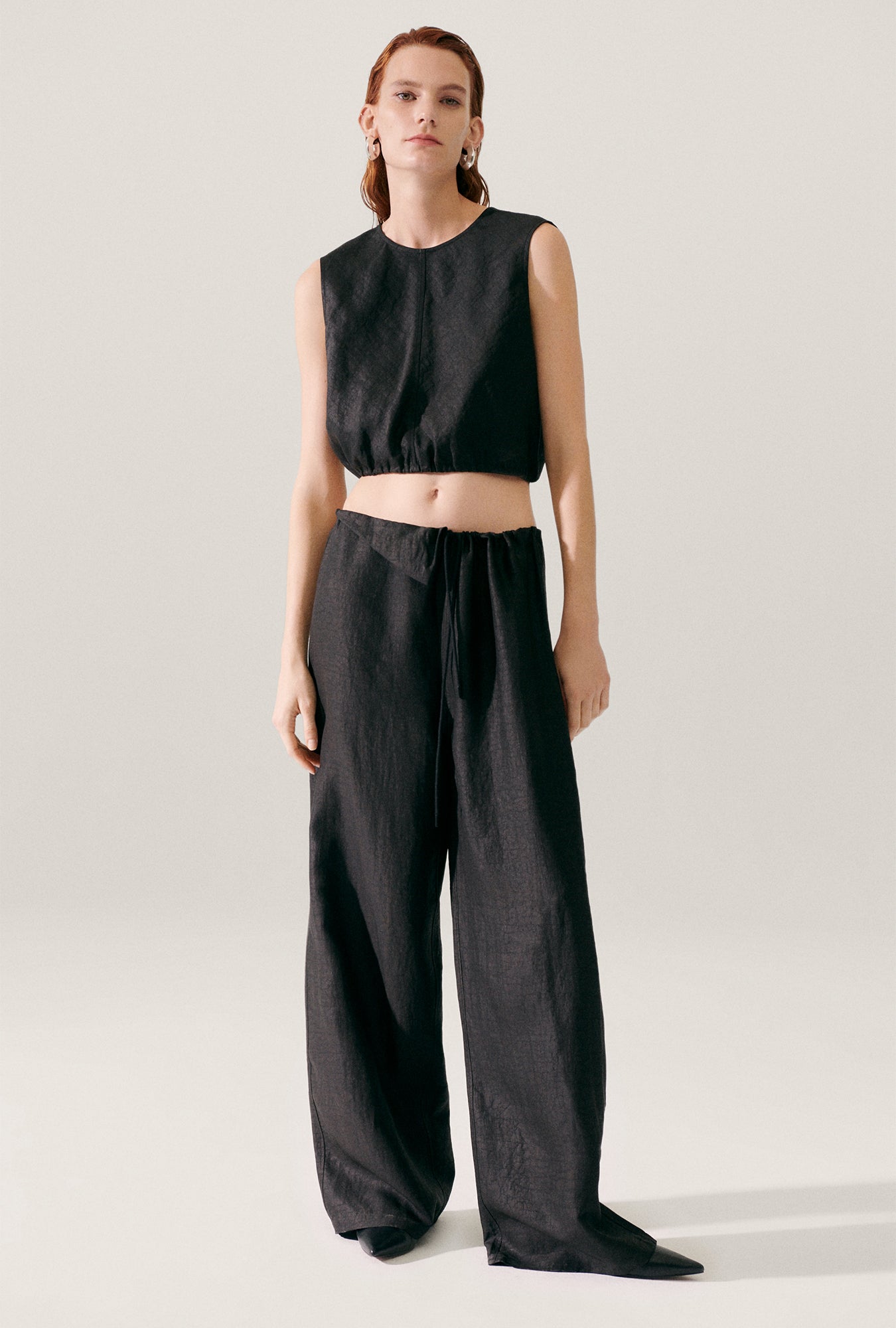 *REGISTER INTEREST* MUD SILK DRAWSTRING TROUSER BLACK