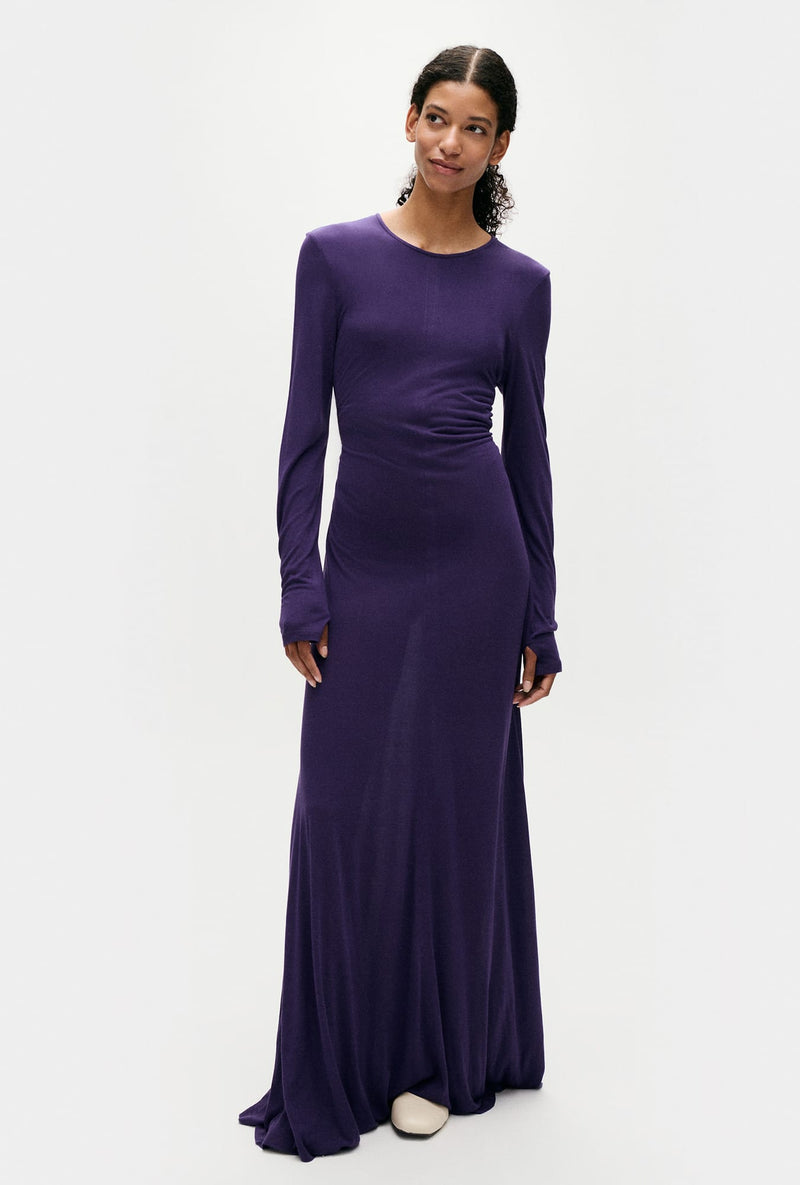 JERSEY MODAL CUTAWAY DRESS NIGHTSHADE