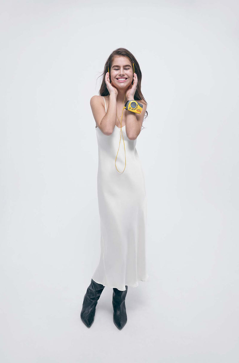 90S SLIP DRESS WHITE