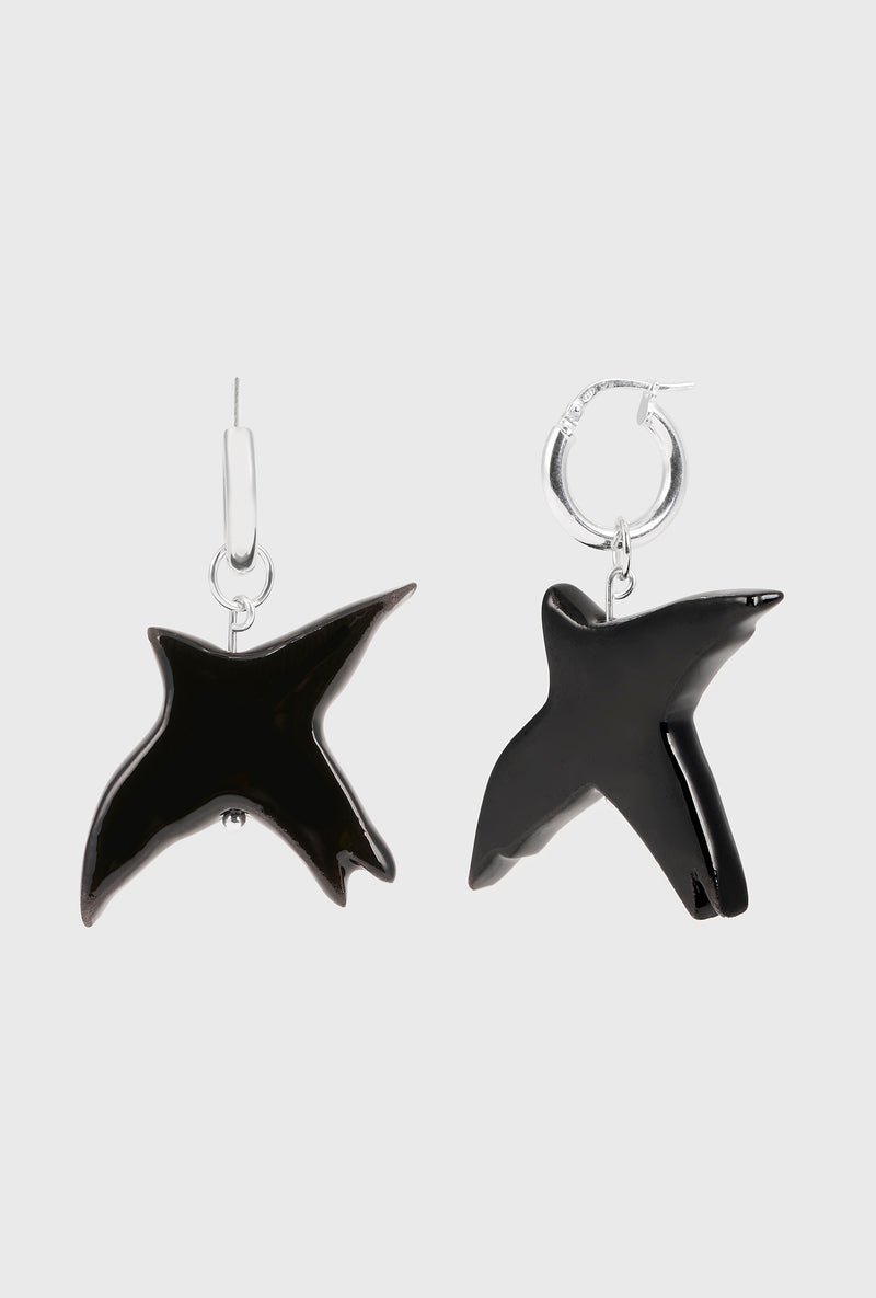 RAVEN EARRINGS BLACK