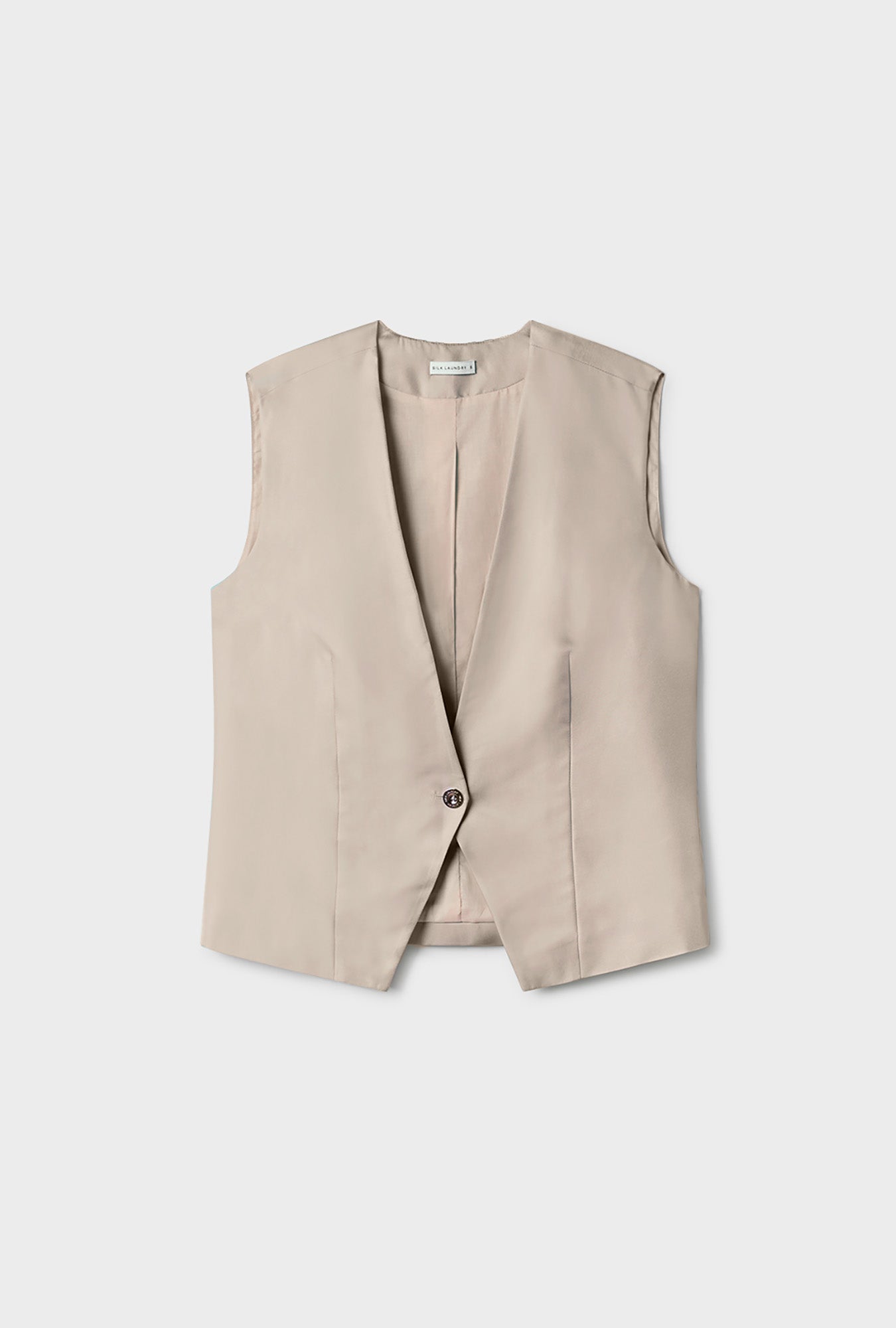 TWILL SLOUCH VEST HAZELNUT